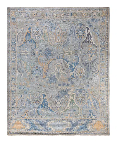 Bloomingdale's Colorful Oushak M1945 Area Rug, 8'1 X 9'11 In Gray