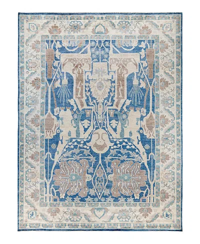 Bloomingdale's Colorful Oushak M1945 Area Rug, 9' X 11'10 In Blue