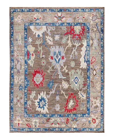 Bloomingdale's Colorful Oushak M1945 Area Rug, 9' X 11'11 In Brown