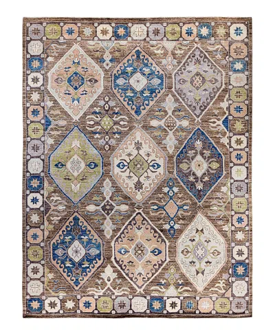 Bloomingdale's Colorful Oushak M1945 Area Rug, 9'1 X 11'10 In Brown