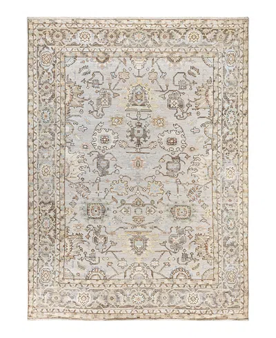 Bloomingdale's Colorful Oushak M1945 Area Rug, 9'2 X 12'3 In Light/grey