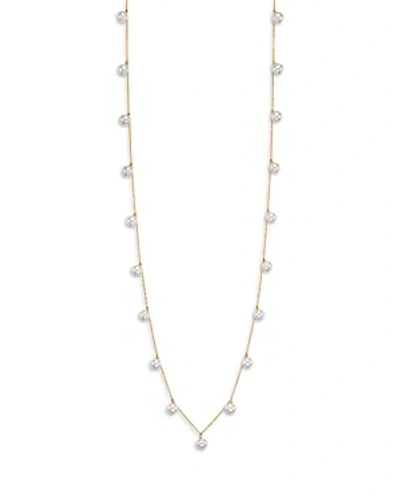 Bloomingdale's Cultured Freshwater Pearl Dangle Statement Necklace In 14k Yellow Gold, 24 In White