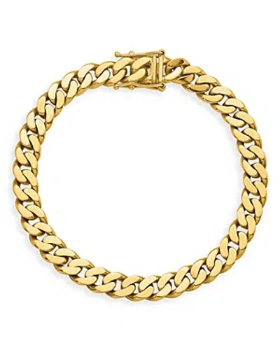 Bloomingdale's Men's Curb Link Chain Bracelet In 14k White & Yellow Gold