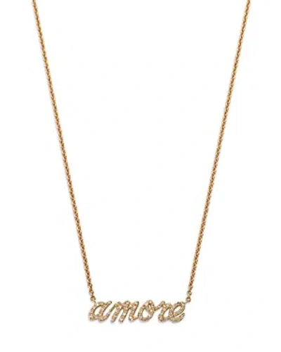 Bloomingdale's Diamond Amore Pendant Necklace In 14k Yellow Gold, 0.20 Ct. T. W.