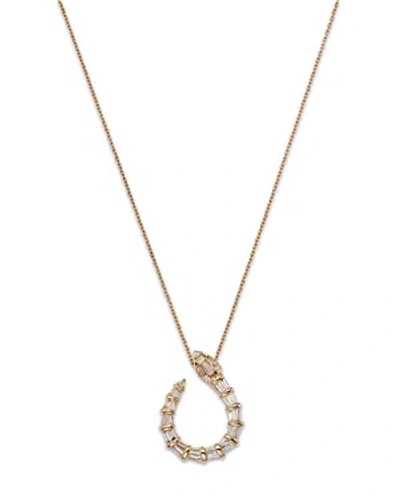 Bloomingdale's Diamond Baguette Spiral Pendant Necklace In 14k Yellow Gold, 0.50 Ct. T.w.