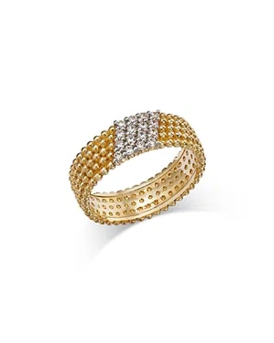 Bloomingdale's Diamond Beaded Statement Ring In 14k Yellow Gold, 0.25 Ct. T.w.