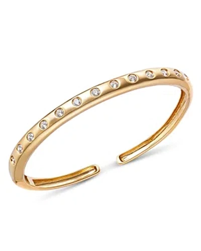 Bloomingdale's Diamond Bezel Cuff Bangle Bracelet In 14k Yellow Gold, 1.0 Ct. T.w.