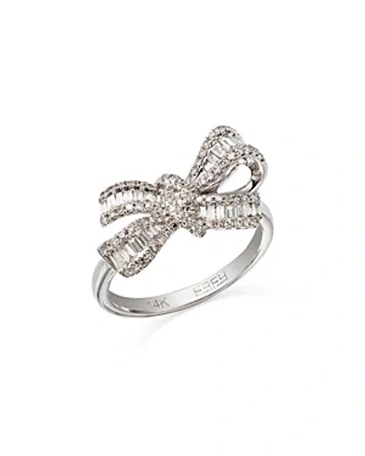 Bloomingdale's Diamond Bow Ring In 14k White Gold, 0.55 Ct. T.w.