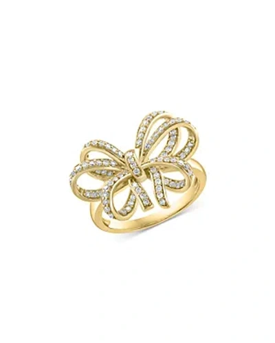Bloomingdale's Diamond Bow Ring In 14k Yellow Gold, 0.45 Ct. T.w.