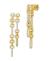 BLOOMINGDALE'S DIAMOND CHAIN LINK DROP EARRINGS IN 14K YELLOW GOLD, 0.20 CT. T.W.