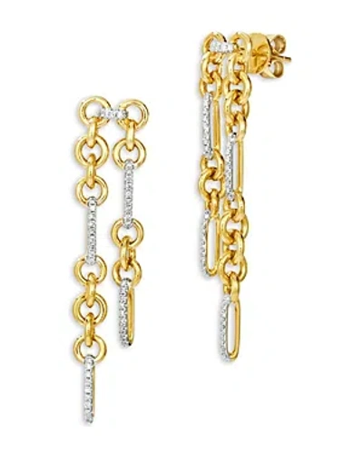 Bloomingdale's Diamond Chain Link Drop Earrings In 14k Yellow Gold, 0.20 Ct. T. W.
