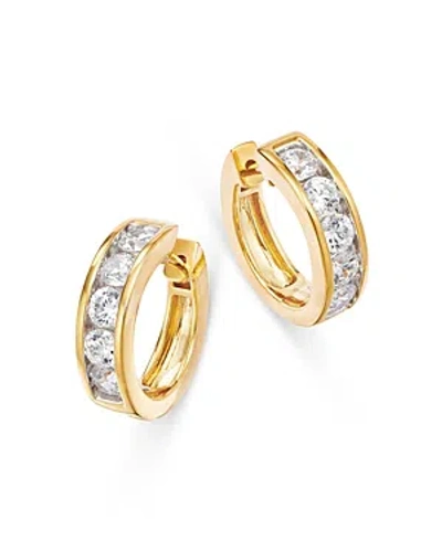 Bloomingdale's Diamond Channel Set Small Hoop Earrings In 14k Yellow Gold, 1.50 Ct. T. W.