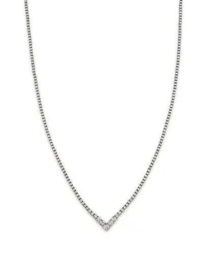 Bloomingdale's Diamond Chevron Tennis Necklace In 14k White Gold, 6.0 Ct. T. W.