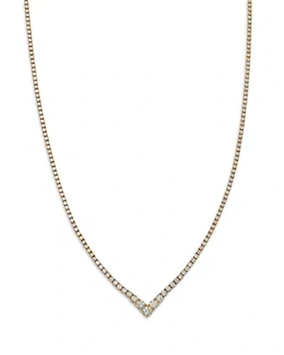 Bloomingdale's Diamond Chevron Tennis Necklace In 14k Yellow Gold, 6.0 Ct. T.w.