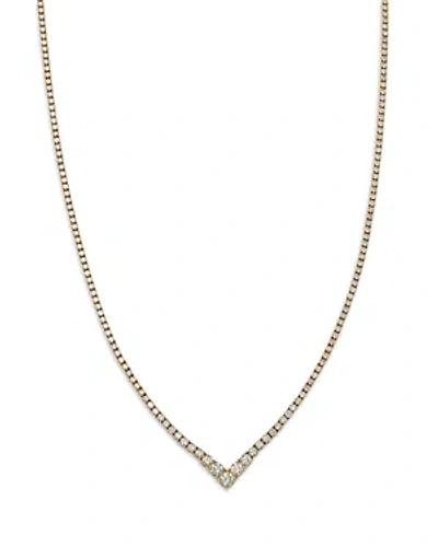 Bloomingdale's Diamond Chevron Tennis Necklace In 14k Yellow Gold, 6.0 Ct. T. W.