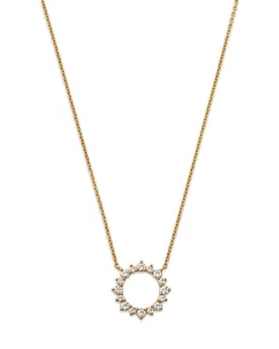 Bloomingdale's Diamond Circle Pendant Necklace In 14k Yellow Gold, 0.60 Ct. T.w.