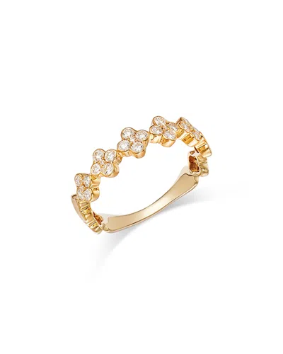 Bloomingdale's Diamond Clover Cluster Band In 14k Yellow Gold, 0.44 Ct. T. W.