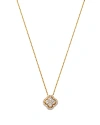 BLOOMINGDALE'S DIAMOND CLOVER PENDANT NECKLACE IN 14K YELLOW GOLD, 0.75 CT. T.W.