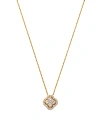 Bloomingdale's Diamond Clover Pendant Necklace In 14k Yellow Gold, 0.75 Ct. T. W. In Gold