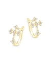 BLOOMINGDALE'S DIAMOND CROSS HOOP EARRINGS IN 14K YELLOW GOLD, 0.25 CT. T. W.