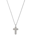 BLOOMINGDALE'S DIAMOND CROSS PENDANT NECKLACE IN 14K WHITE GOLD, 0.35 CT. T.W.