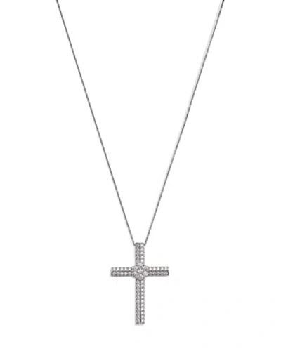 Bloomingdale's Diamond Cross Pendant Necklace In 14k White Gold, 1.0 Ct. T.w.
