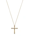 BLOOMINGDALE'S DIAMOND CROSS PENDANT NECKLACE IN 14K YELLOW GOLD, 1.0 CT. T.W.