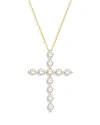 Bloomingdale's Diamond Cross Pendant Necklace In 14k Yellow Gold, 1.50 Ct. T. W. In Gold