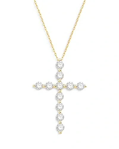 Bloomingdale's Diamond Cross Pendant Necklace In 14k Yellow Gold, 1.50 Ct. T.w.