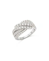 Bloomingdale's Diamond Crossover Ring In 14k White Gold, 1.50 Ct. T. W. In White
