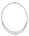 Bloomingdale's Diamond Crown Set Double Row Tennis Necklace In 14k White Gold, 6.50 Ct. T. W. In White