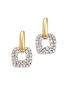 Bloomingdale's Diamond Door Knocker Drop Earrings In 14k White & Yellow Gold, 0.95 Ct. T. W. In White/gold