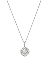 Bloomingdale's Diamond Double Halo Pendant Necklace In 18k White Gold, 1.60 Ct. T. W. In White