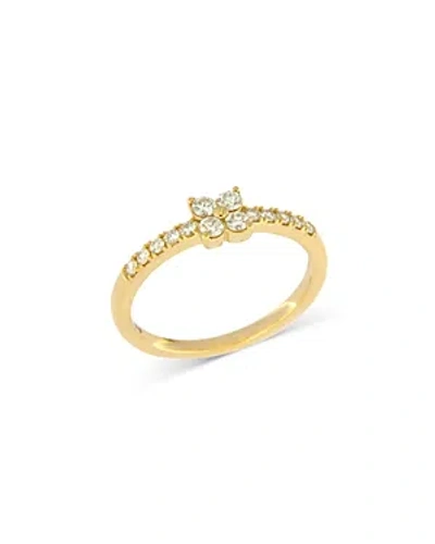 Bloomingdale's Diamond Flower Band In 14k Yellow Gold, 0.30 Ct. T.w.