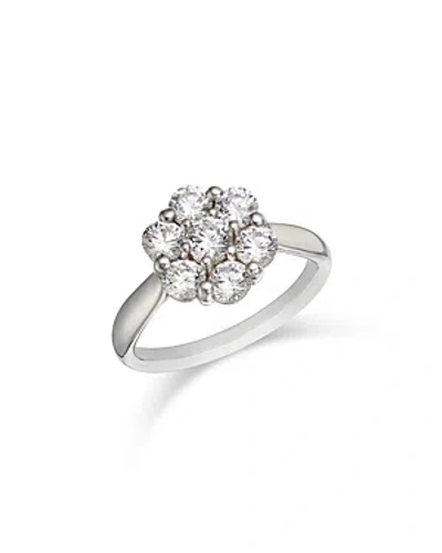 Bloomingdale's Diamond Flower Cluster Ring In 14k White Gold, 1.5 Ct. T. W.