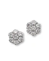 Bloomingdale's Diamond Flower Cluster Stud Earrings In 14k White Gold, 0.25 Ct. T. W. In White