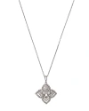 Bloomingdale's Diamond Flower Pendant Necklace In 14k White Gold, 1.50 Ct. T. W. In White