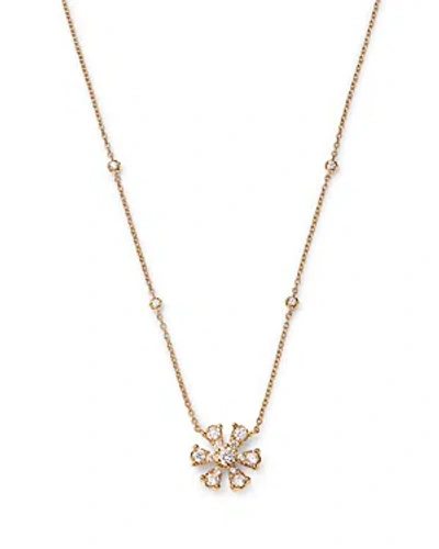 Bloomingdale's Diamond Flower Pendant Necklace In 14k Yellow Gold, 0.50 Ct. T.w.