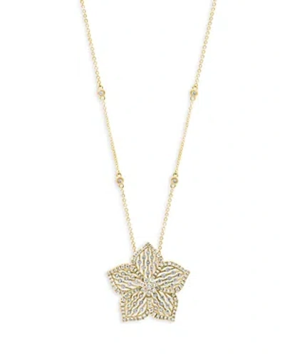 Bloomingdale's Diamond Flower Pendant Necklace In 14k Yellow Gold, 2.15 Ct. T. W.