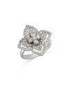 Bloomingdale's Diamond Flower Ring In 14k White Gold, 1.50 Ct. T. W. In White