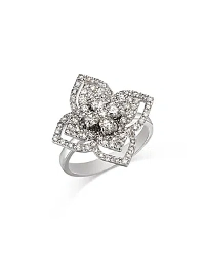 Bloomingdale's Diamond Flower Ring In 14k White Gold, 1.50 Ct. T.w.