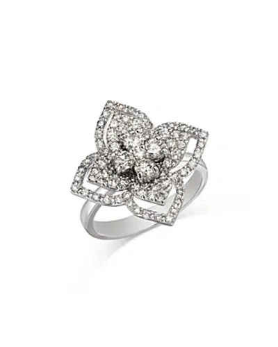 Bloomingdale's Diamond Flower Ring In 14k White Gold, 1.50 Ct. T. W.