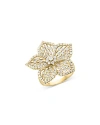 BLOOMINGDALE'S DIAMOND FLOWER STATEMENT RING IN 14K YELLOW GOLD, 1.50 CT. T.W.