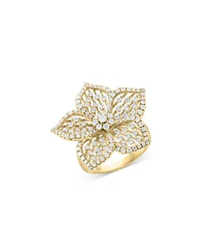 Bloomingdale's Diamond Flower Statement Ring In 14k Yellow Gold, 1.50 Ct. T.w.