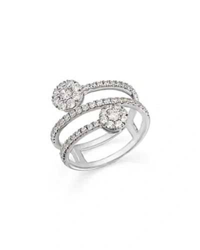 Bloomingdale's Diamond Flower Wrap Ring In 14k White Gold, 1.0 Ct. T. W.