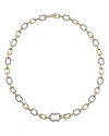 BLOOMINGDALE'S DIAMOND GEOMETRIC LINK COLLAR NECKLACE IN 14K WHITE & YELLOW GOLD, 1.50 CT. T.W.