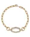 Bloomingdale's Diamond Geometric Paperclip Link Bracelet In 14k Yellow Gold, 0.50 Ct. T. W. In Gold