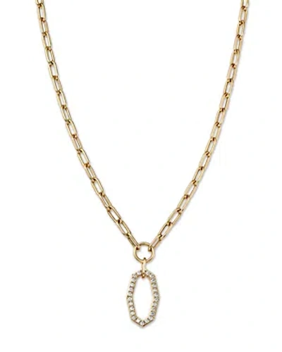 Bloomingdale's Diamond Geometric Pendant Necklace In 14k Yellow Gold, 17