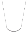 BLOOMINGDALE'S DIAMOND GRADUATED BAR NECKLACE IN 14K WHITE GOLD, 1.0 CT. T.W.