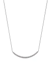 Bloomingdale's Diamond Graduated Bar Necklace In 14k White Gold, 1.0 Ct. T. W. In White